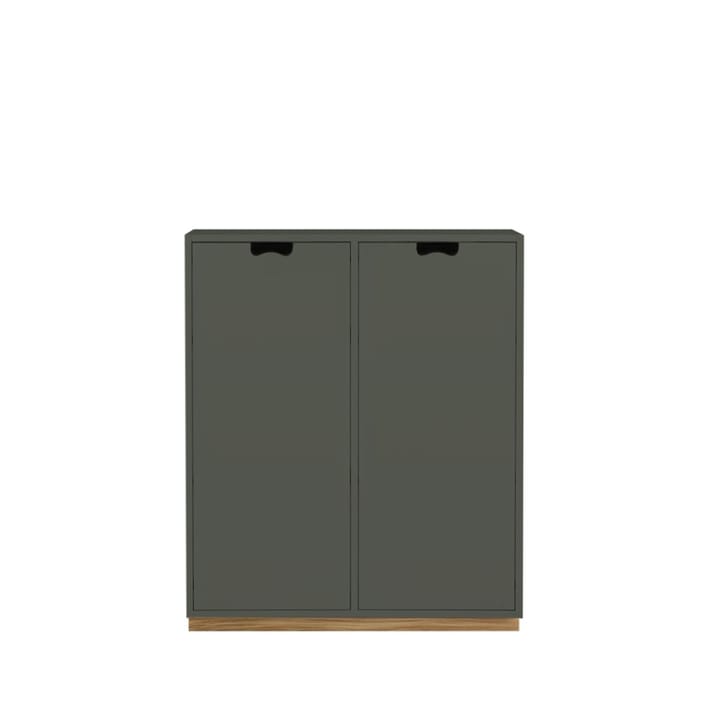 Armoire Snö E - green khaki,base en chêne, portes opaques, dj.30 cm - Asplund