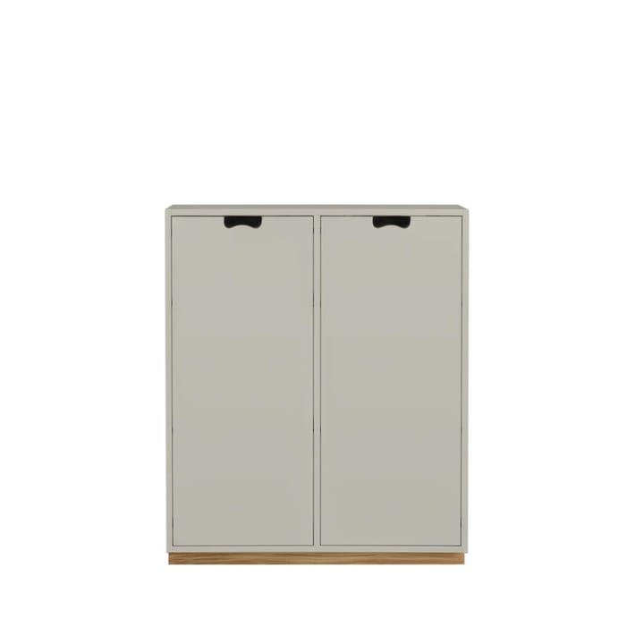 Armoire Snö E - light grey, base en chêne, portes opaques, dj.30 cm - Asplund