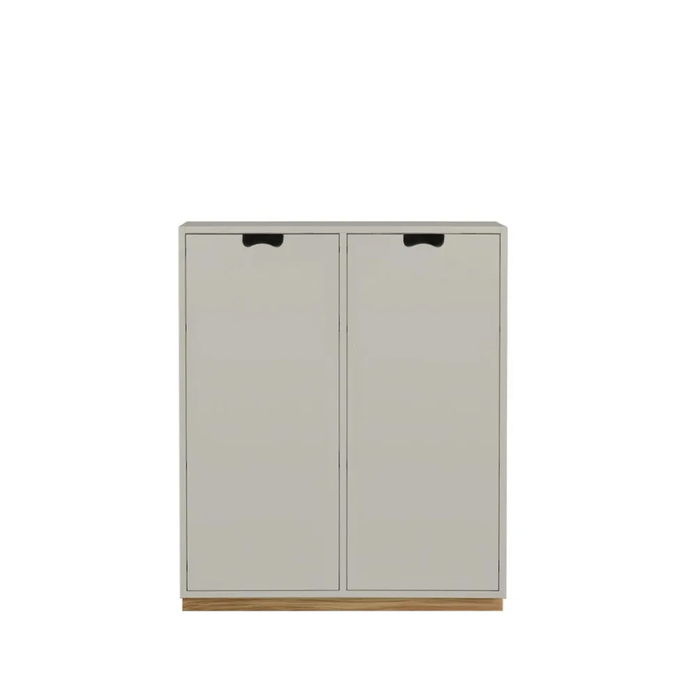 Armoire Snö E, Light grey, base en chêne, portes opaques, dj.42 cm Asplund