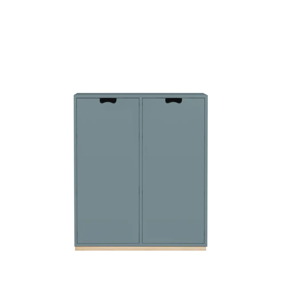 Armoire Snö E, Nordic blue, base en bouleau, portes opaques, dj.30 cm Asplund