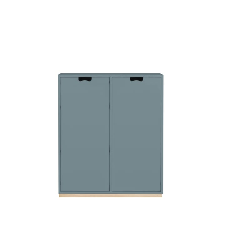 Armoire Snö E - Nordic blue, base en bouleau, portes opaques, dj.30 cm - Asplund