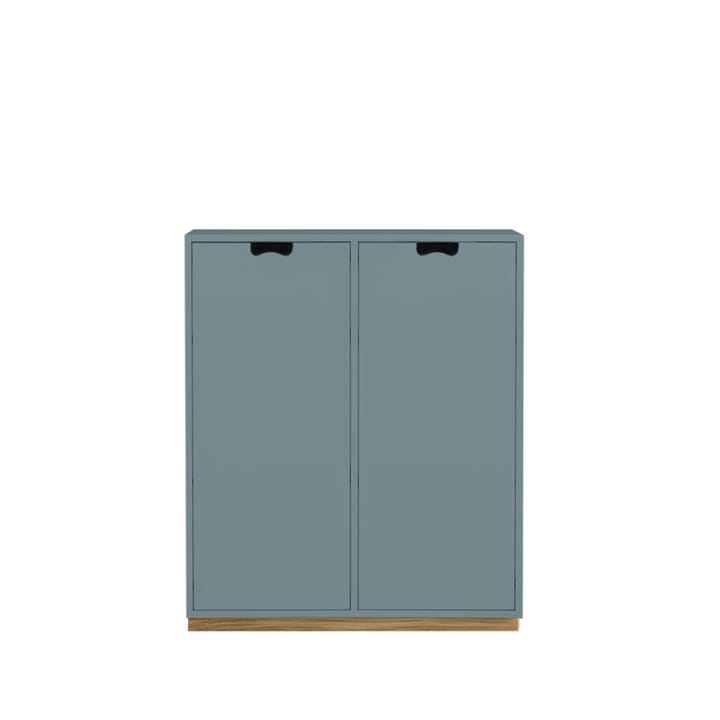 Armoire Snö E - nordic blue, base en chêne, portes opaques, dj.30 cm - Asplund