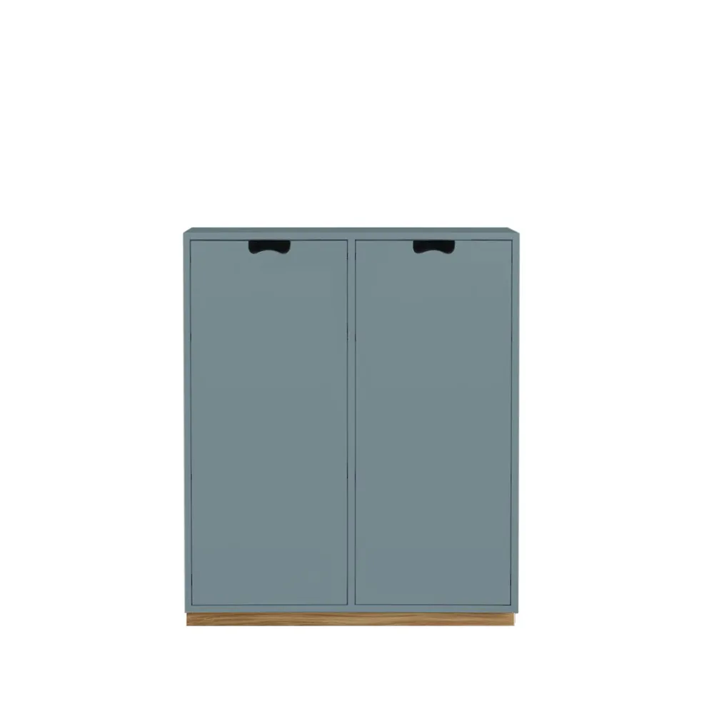 Armoire Snö E, Nordic blue, base en chêne, portes opaques, dj.42 cm Asplund