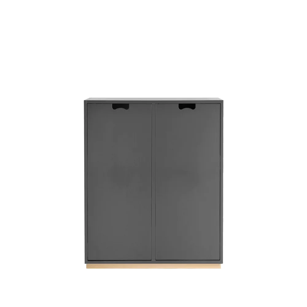 Armoire Snö E, Storm grey, base en bouleau, portes opaques, dj.42 cm Asplund