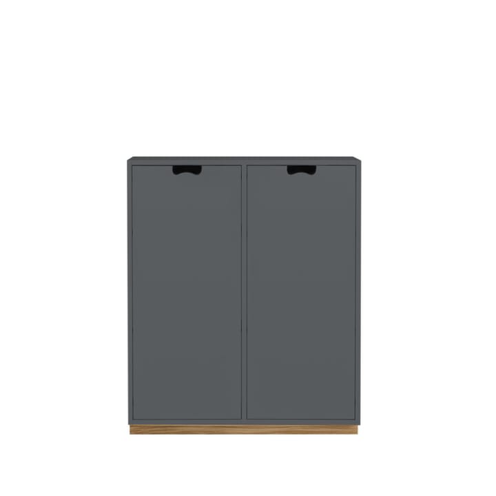 Armoire Snö E - storm grey, base en chêne, portes opaques, dj.30 cm - Asplund