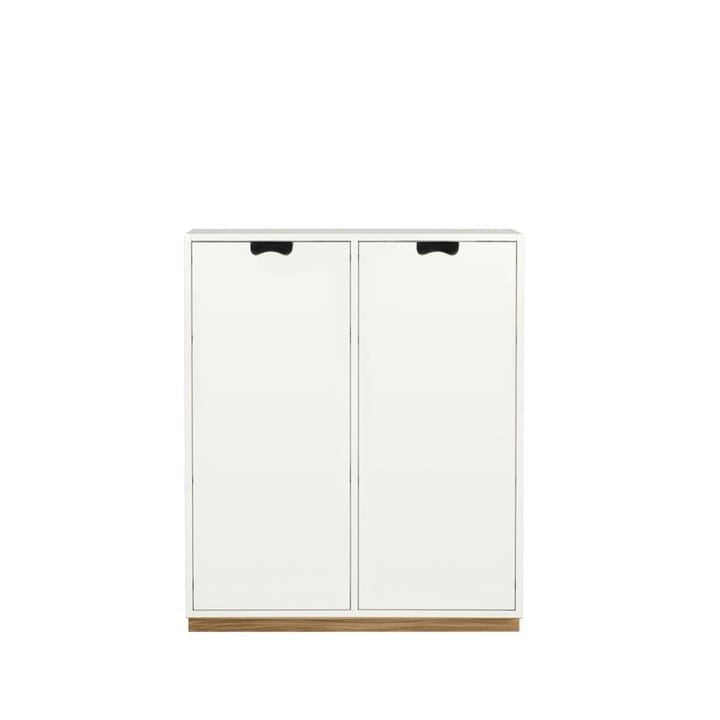 Armoire Snö E - white, base en chêne, portes opaques, dj.30 cm - Asplund