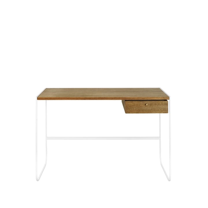 Bureau Tati - chêne teinté noyer (p4), 1 tiroir p4, support white - Asplund