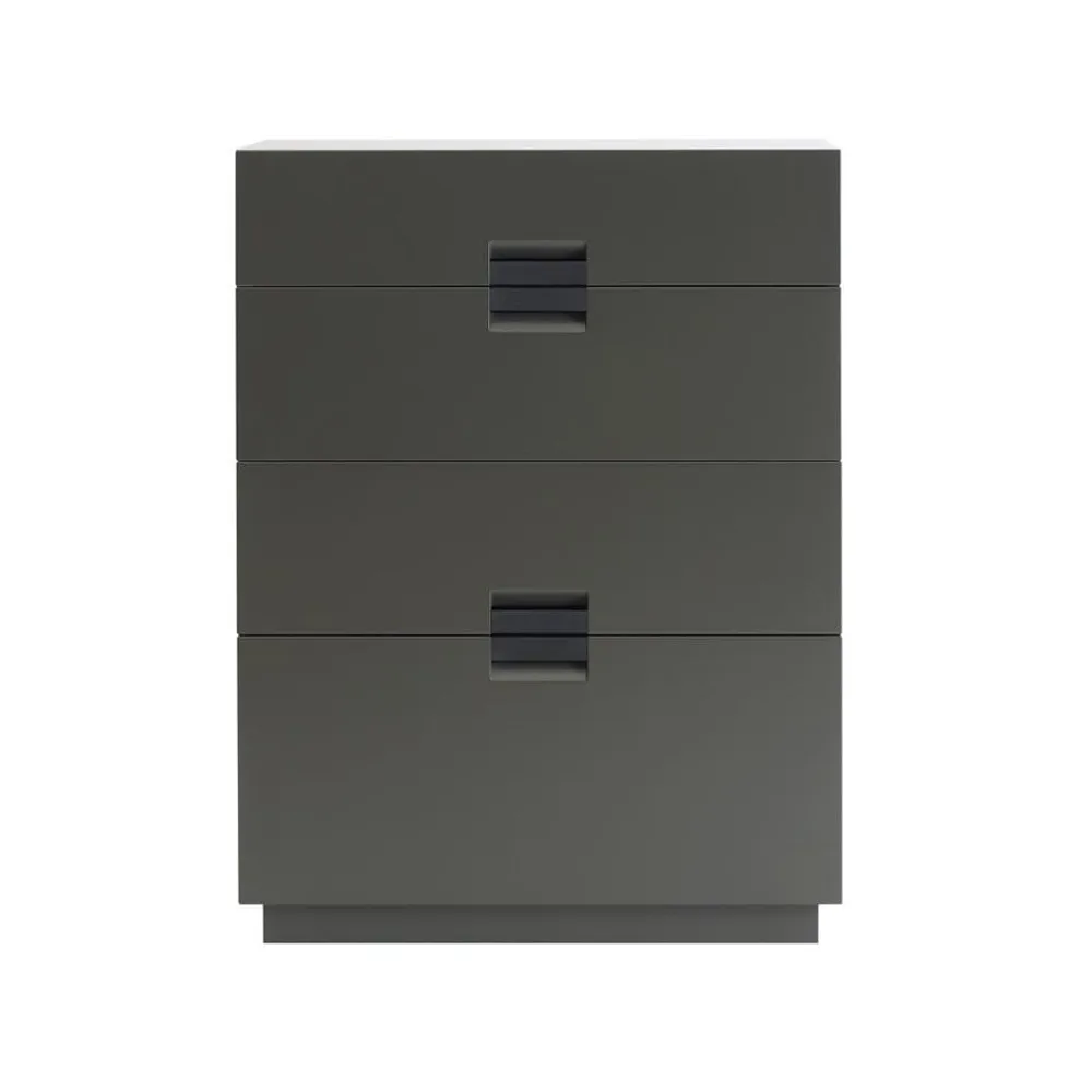 Commode Frame High, taupe, cuir black Asplund