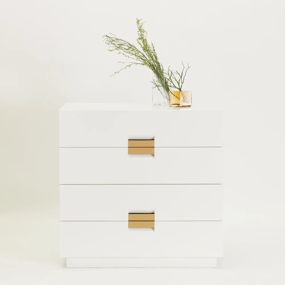 Commode Frame Medium, storm grey, cuir natural Asplund