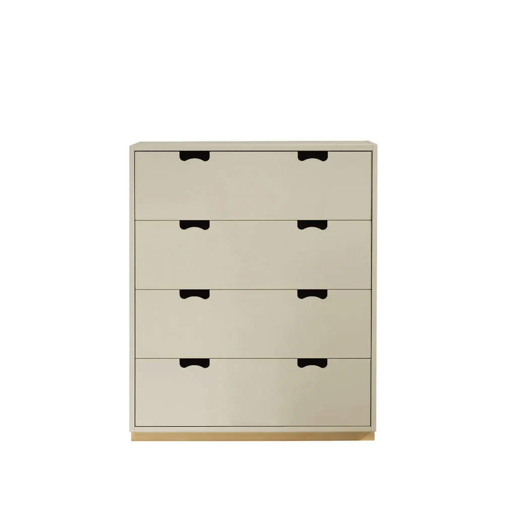 Commode Snö A, dark sand, support en bouleau Asplund