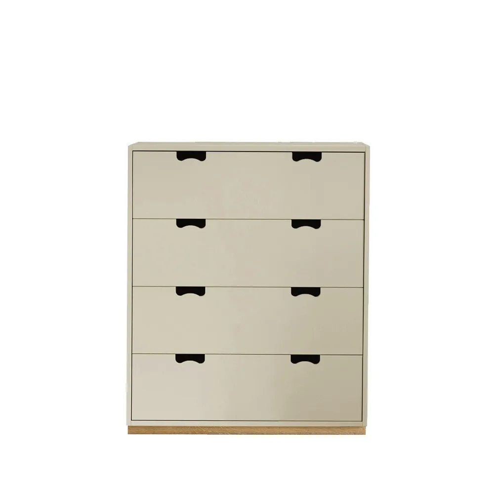 Commode Snö A, dark sand, support en chêne Asplund