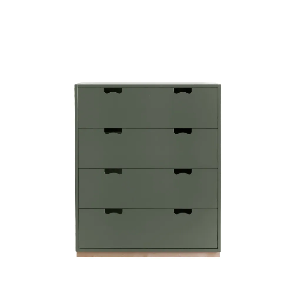 Commode Snö A, green khaki, support en bouleau Asplund
