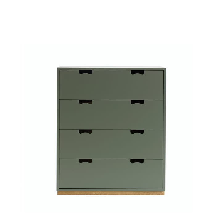 Commode Snö A - green khaki, support en chêne - Asplund