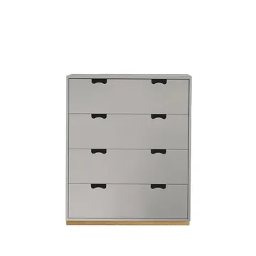 Commode Snö A - light grey, support en chêne - Asplund