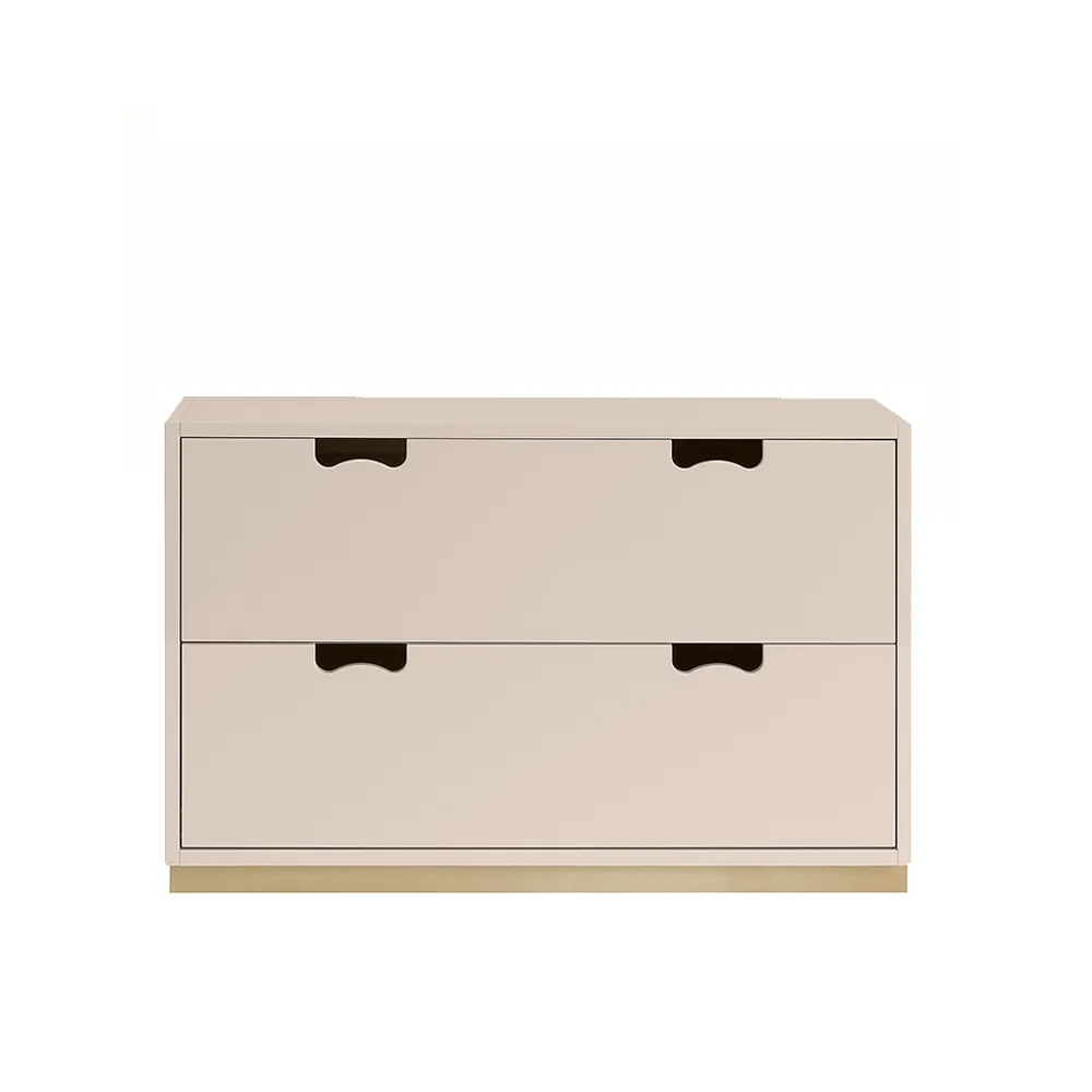 Commode Snö A2, rose, support en bouleau Asplund