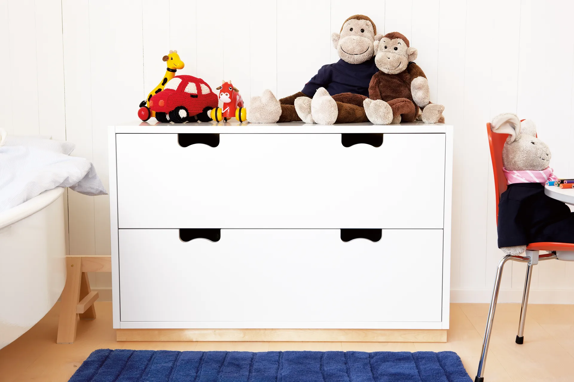 Commode Snö A2, White, support en chêne Asplund