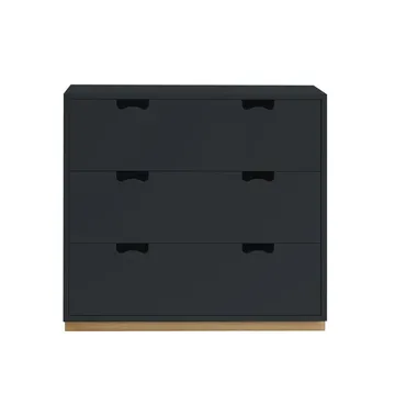 Commode Snö A3 - char grey, support en chêne - Asplund