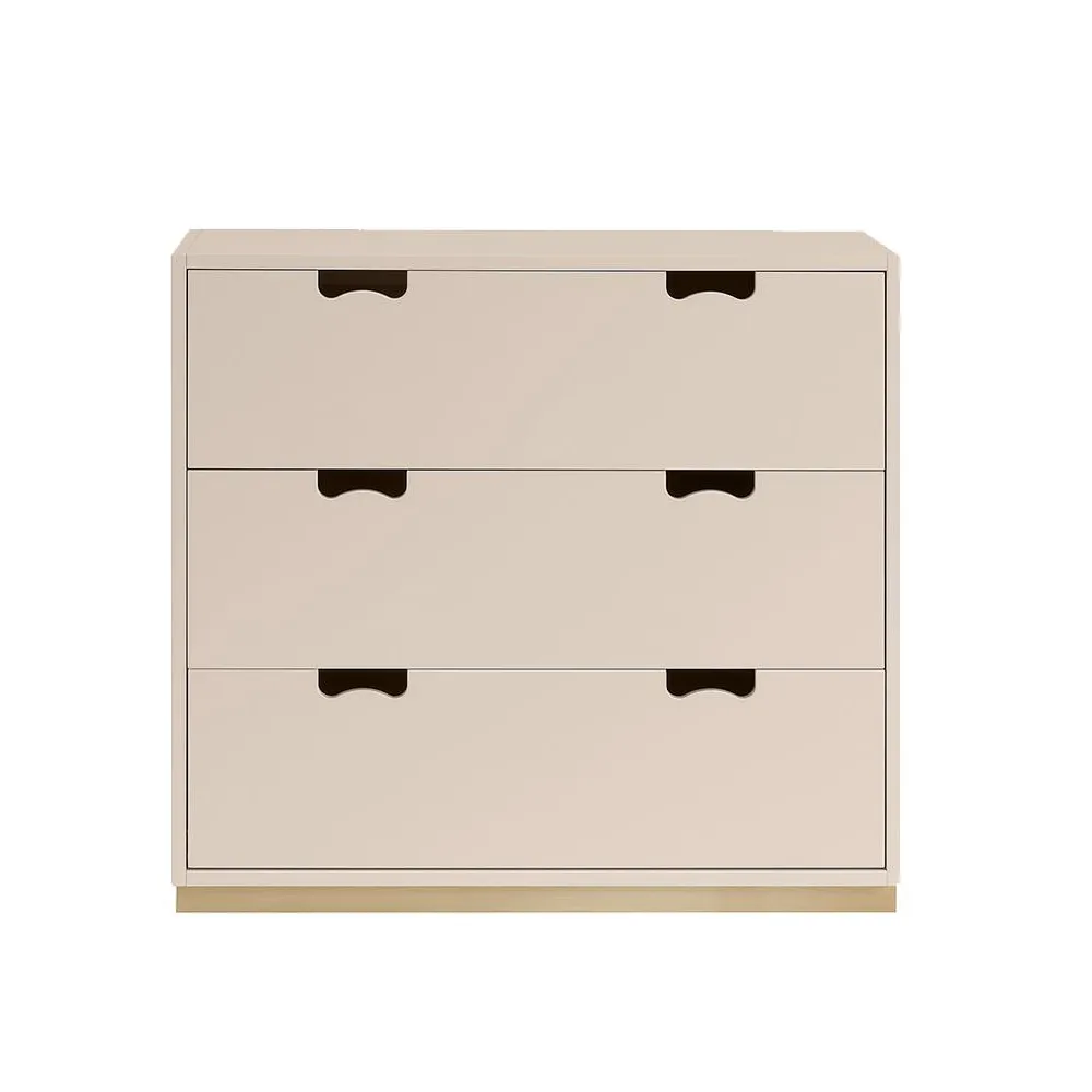 Commode Snö A3, rose, support en bouleau Asplund