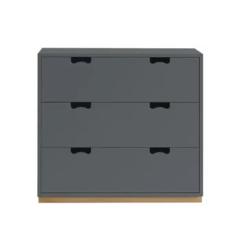 Commode Snö A3 - storm grey, support en chêne - Asplund