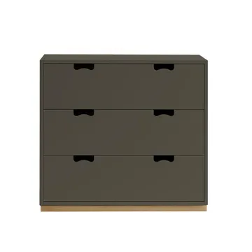 Commode Snö A3 - taupe, support en chêne - Asplund