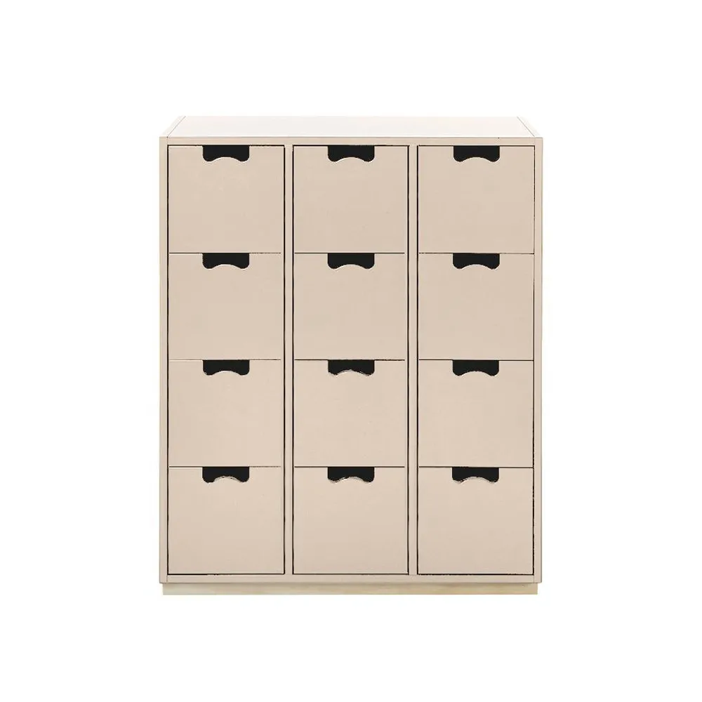 Commode Snö B, rose, support en bouleau Asplund