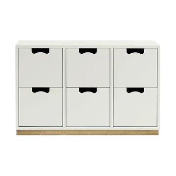 Commode Snö B2 - white, support en bouleau - Asplund