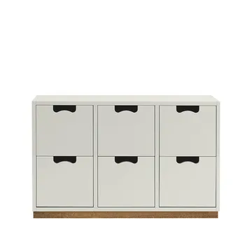 Commode Snö B2 - white, support en chêne - Asplund