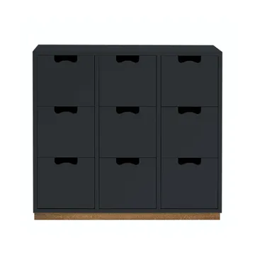 Commode Snö B3 - char grey, support en chêne - Asplund