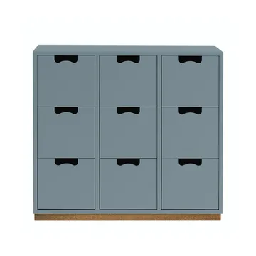 Commode Snö B3 - nordic blue, support en chêne - Asplund
