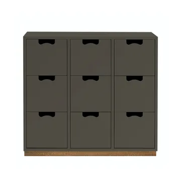 Commode Snö B3 - taupe, support en chêne - Asplund