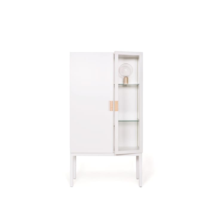 Frame Semi Vitrine - white, cuir natural - Asplund