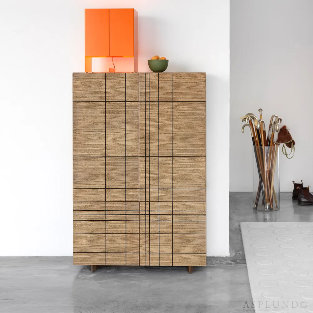 Kilt Light 137 table d'appoint, storm grey, 3 portes Asplund