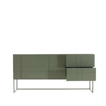 Kilt Light 180 table d'appoint - green khaki, 3 portes, 2 tiroirs - Asplund