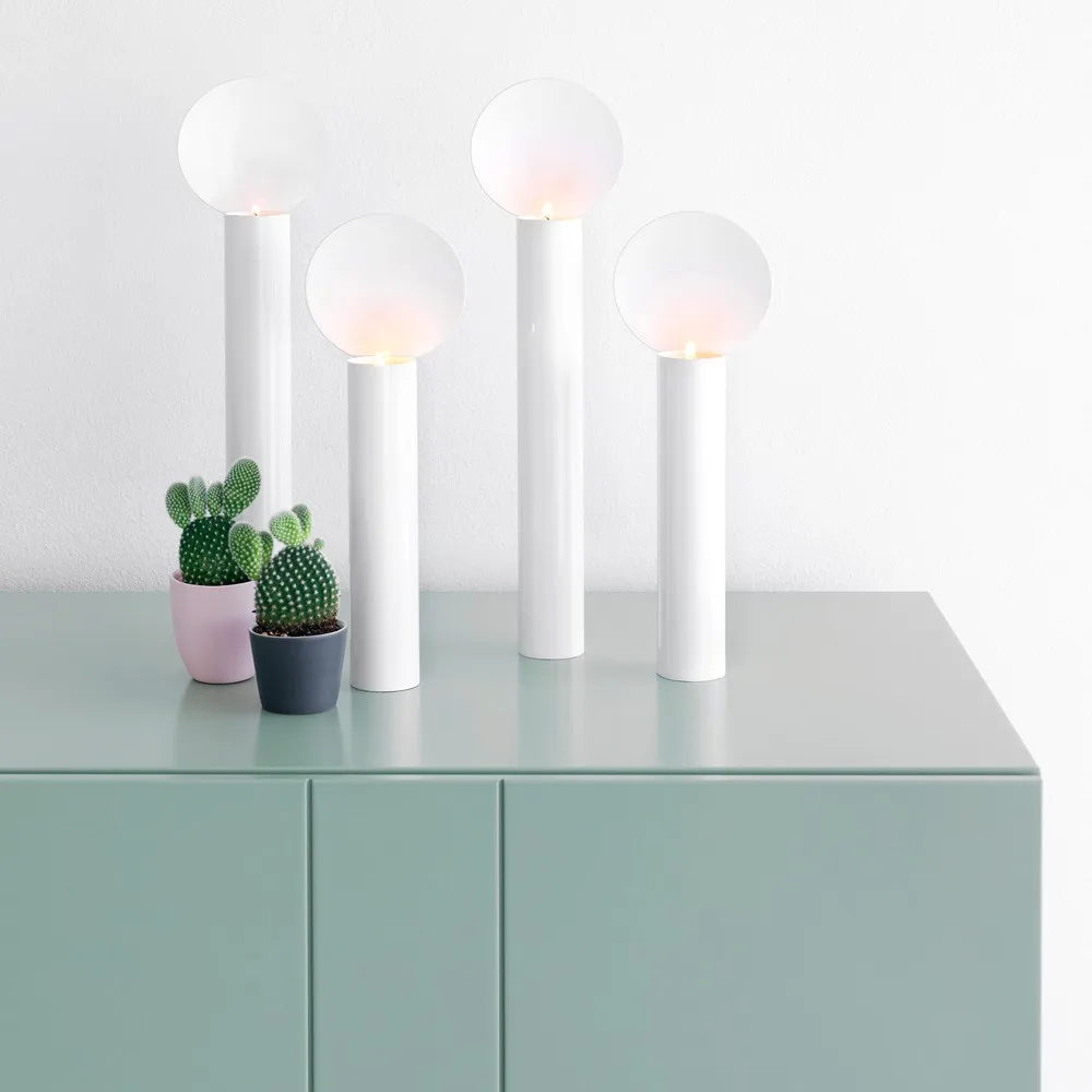 Kilt Light 180 table d'appoint, nordic blue, 3 portes, 2 tiroirs Asplund