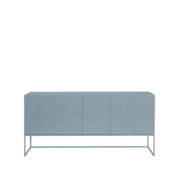 Kilt Light 180 table d'appoint - nordic blue, 3 portes, 2 tiroirs - Asplund