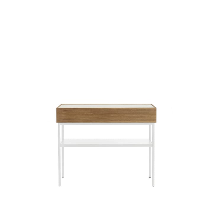 Luc 100 table console - chêne teinté noyer (p4), plateau en marbre - Asplund