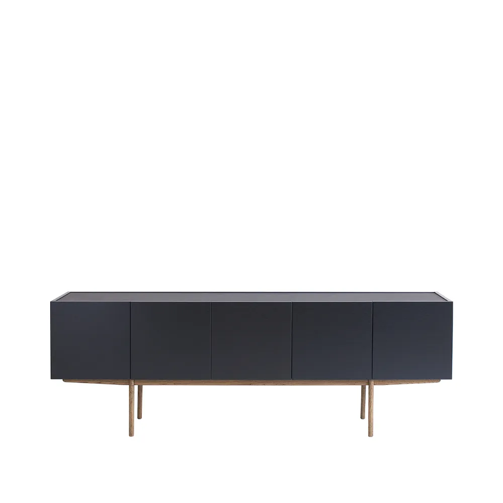 Luc Deluxe 200 table d'appoint, char grey, pieds p4, calcaire Asplund