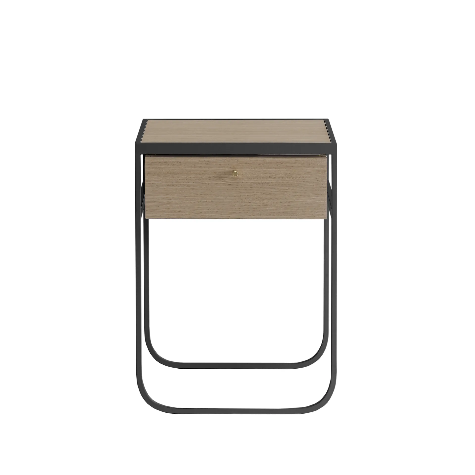 Nati Tati Drawer table de chevet, char grey, chêne laqué blanc Asplund