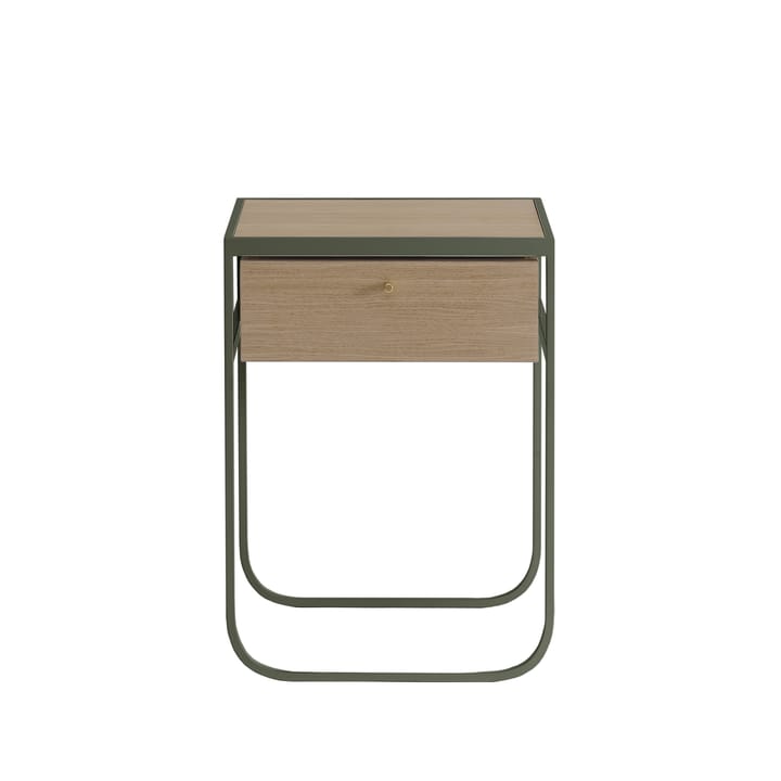 Nati Tati Drawer table de chevet - green khaki, chêne laqué blanc - Asplund