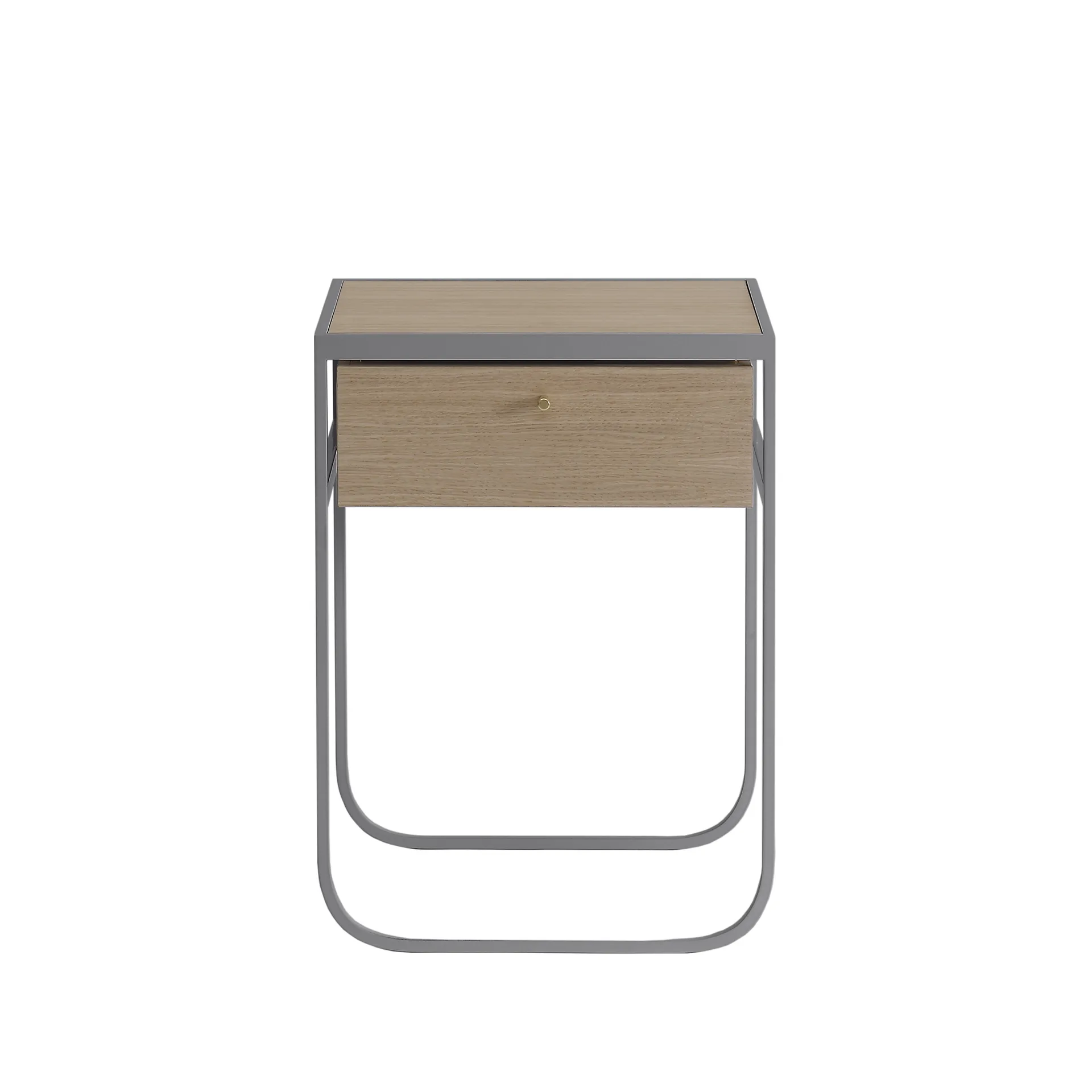 Nati Tati Drawer table de chevet, storm grey, chêne laqué blanc Asplund