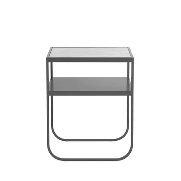 Nati Tati table de chevet - marbre blanc, support char grey - Asplund