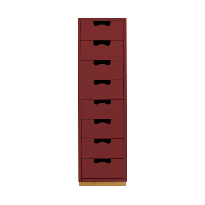 Snö commode 8 tiroirs - Brown red - Asplund