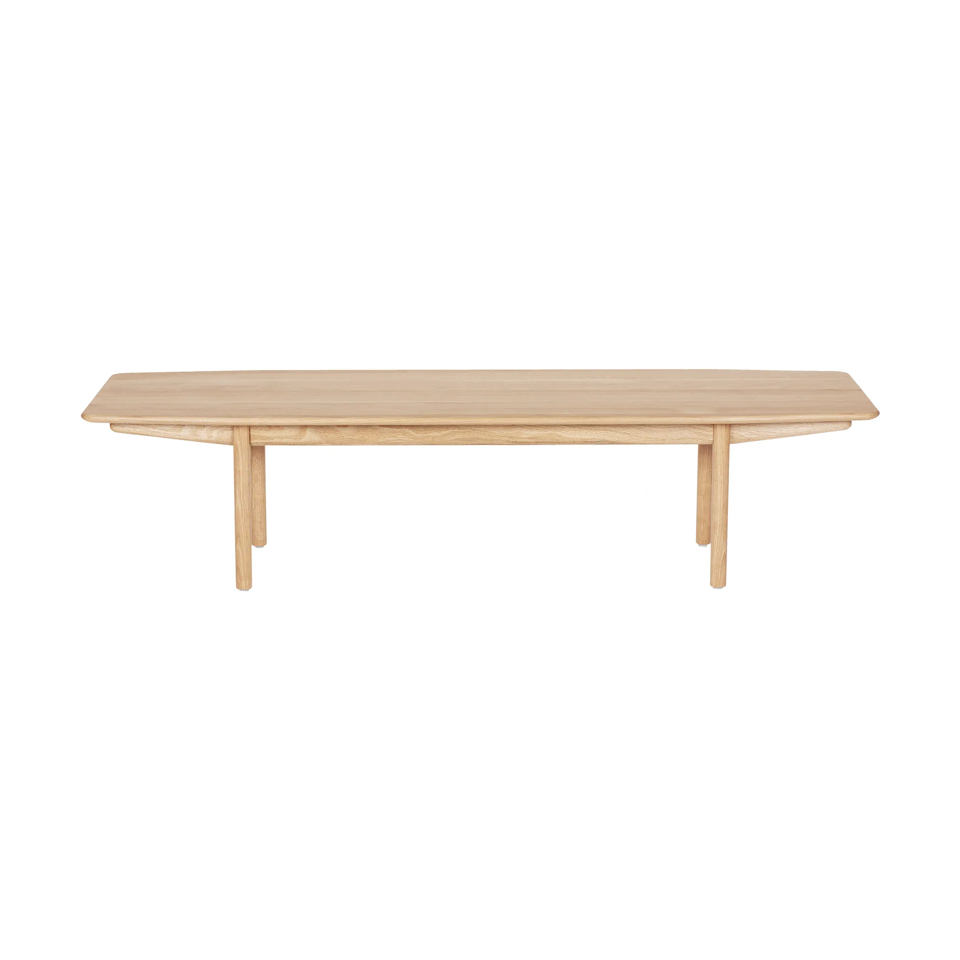 Table basse Lucca Lounge 50x160 cm, White stained oak Asplund