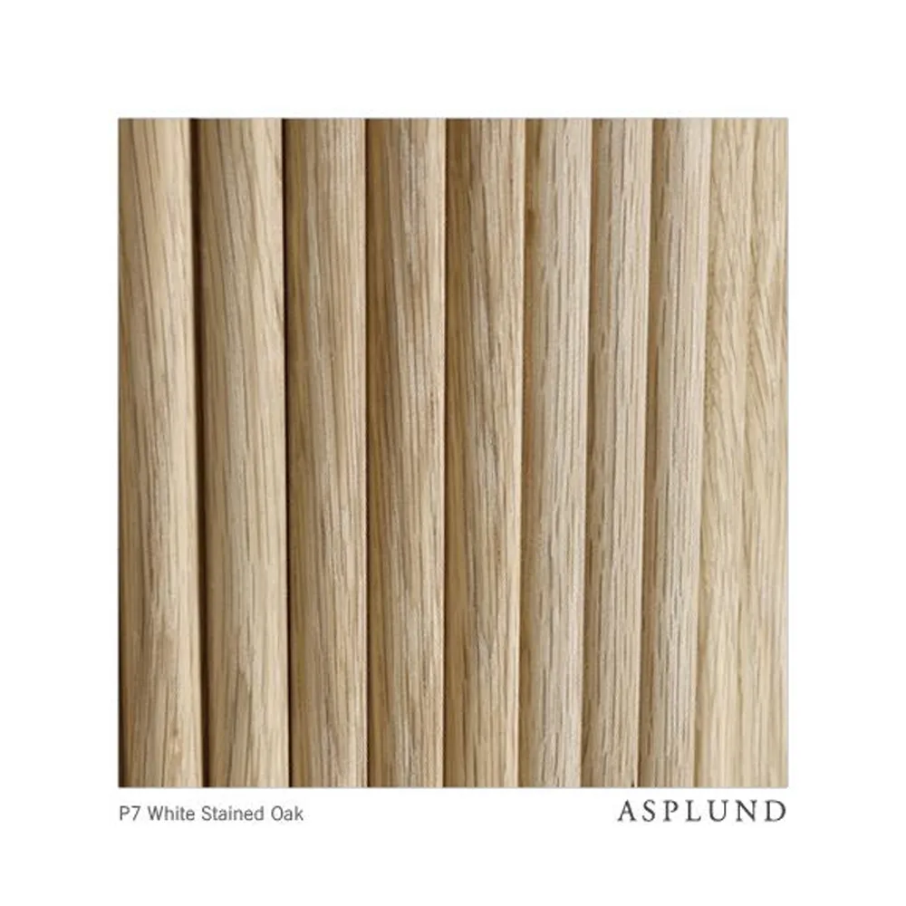 Table basse Palais Ovale, chêne teinté blanc (p2), support en chêne teinté blanc Asplund