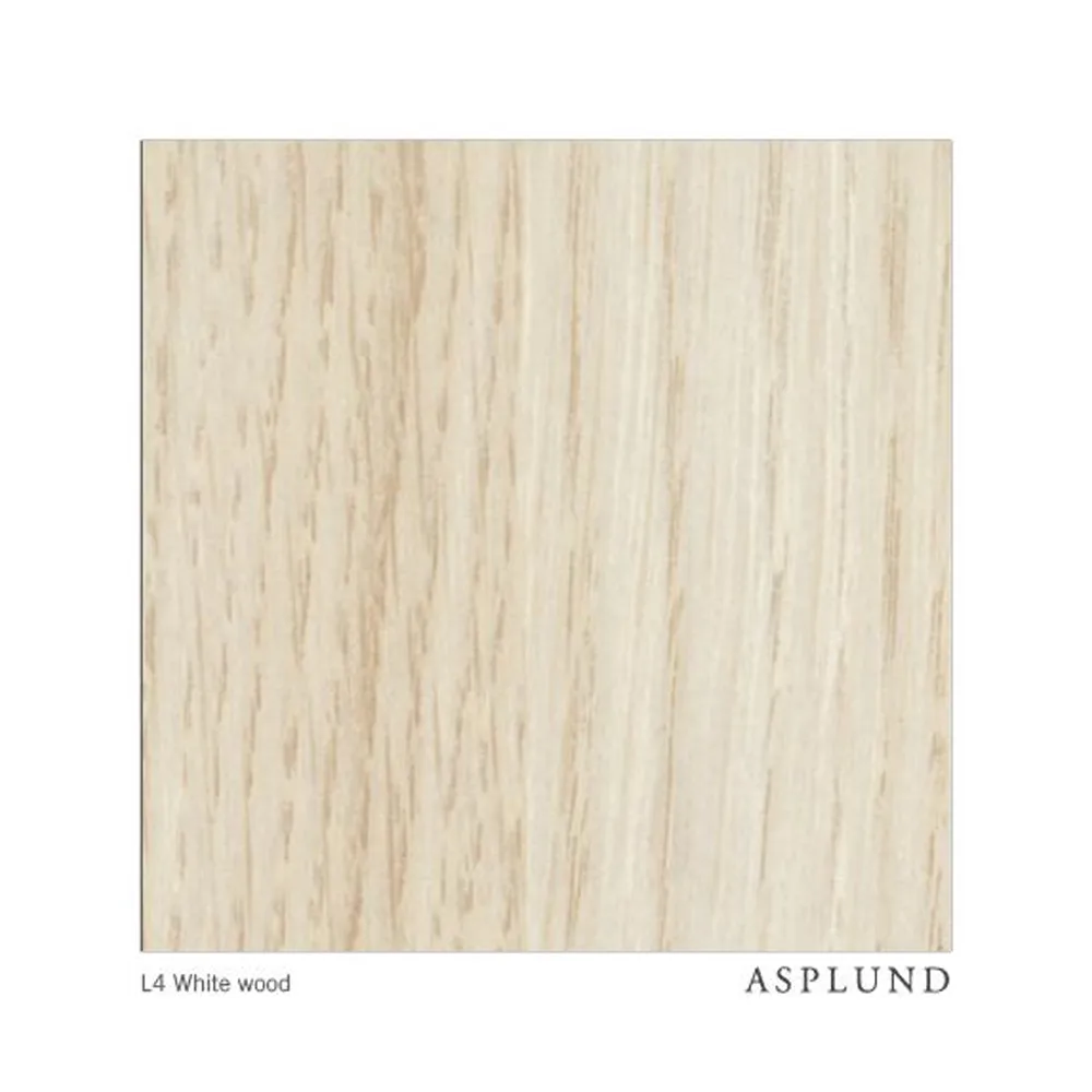 Table basse Palais Ovale, chêne teinté blanc (p2), support en chêne teinté blanc Asplund