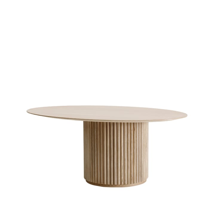Table basse Palais Ovale - chêne teinté blanc (p2), support en chêne teinté blanc - Asplund