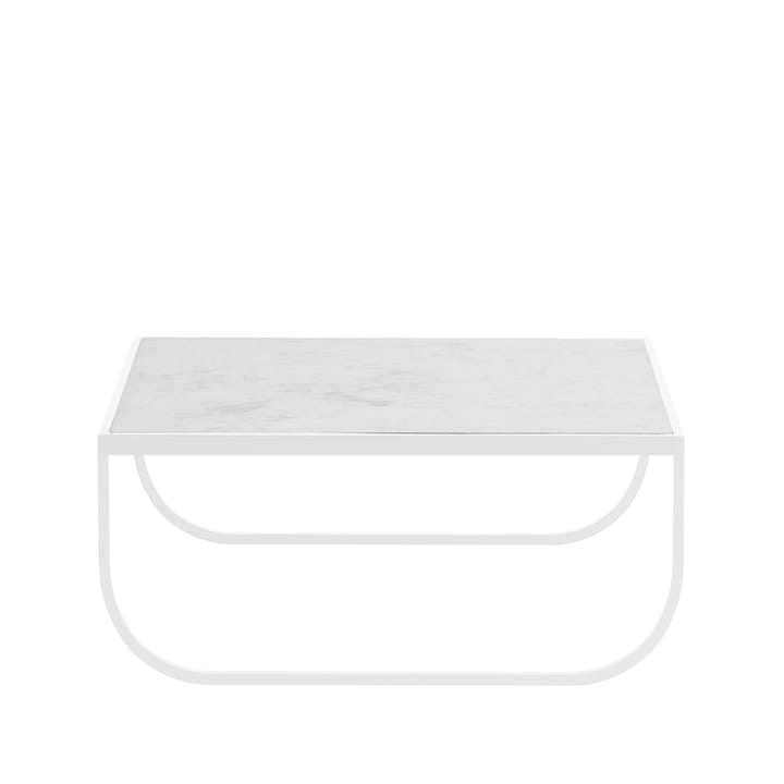 Table basse Tati High - marbre blanc, support blanc - Asplund