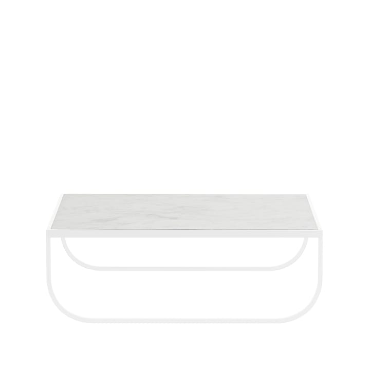 Table basse Tati Low - marbre blanc, support blanc - Asplund