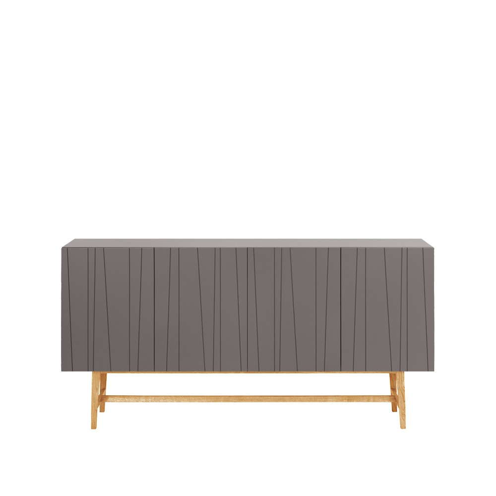 Asplund Table d'appoint Vass 60 180 storm grey, chêne blanc p2 support