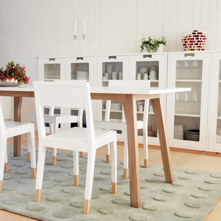 Table de chevet Snö G3, char grey, base en bouleau Asplund